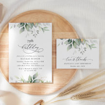 Eucalyptus Leaves, Greenery Birthday Collection