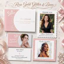 Pageant Rose Gold Glitter & Bows
