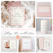 Pink Stripes Girl Baptism