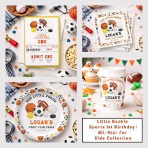 Little Rookie Sports 1st Birthday Party Collection