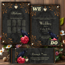 Gothic Skull and Raven.