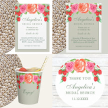 PINK PEONIES AND STRAWBERRIES BRIDAL BRUNCH