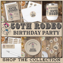 Retro Western 50th Rodeo Birthday Party Collection