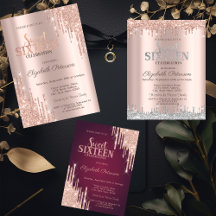 Elegant Rose Gold Sweet 16 Party 