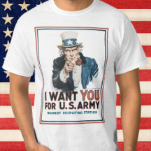 Vintage Patriotic Art on T-shirts