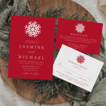 Simple Snowflake Red Wedding Collection