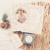 Whimsical Doodle Modern Christmas Holiday