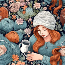 Poufs: Delicate Garden Floral Patterns