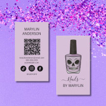 Gothic Halloween Cosmetic Business Card Collection