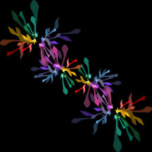 Modern Hippie Rainbow Fireworks Pattern