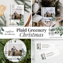 Plaid Greenery Christmas