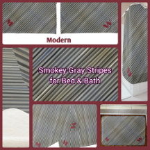 Smokey Gray Modern Stripes for Bedroom and Bath