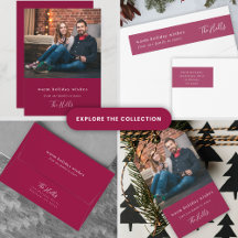 Warm Holiday Wishes   Burgundy