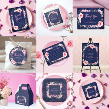 Neon Pink & Purple Floral Fantasy Bridal Shower