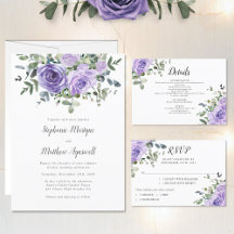 Dusty Purple Eucalyptus Botanical Wedding