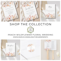 Peach Wildflower Floral Wedding Suite