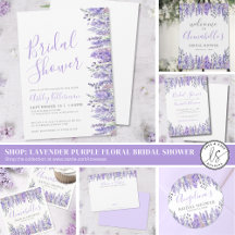 Elegant Lavender Floral Purple Bridal Shower