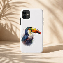 Colorful Birds in Pointillism