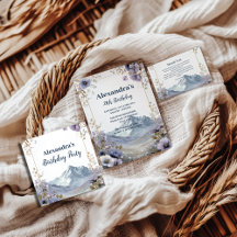 Lavender Wildflower Mountain Birthday