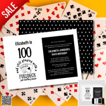 100th Birthday Party Invitations Men Women