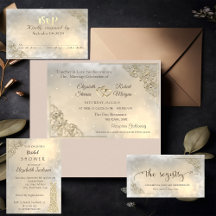 Elegant Chic Gold Hearts Wedding Collection