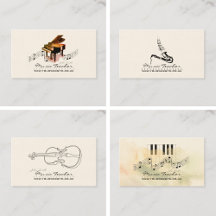 Music Themed Business Cards