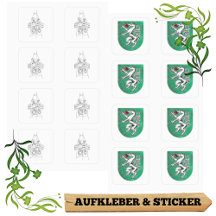 Sticker mit Steirer Wappen im Vintage Style