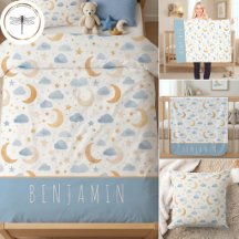 Boho Moon Stars Cloud Kids Nursery