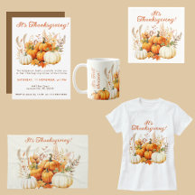It's Thanksgiving - Botanical White Pumpkin 