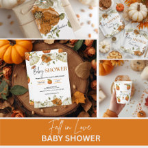 Fall in love pumpkin baby shower