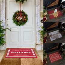 Deck Your Entryway Festive Christmas Doormats