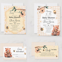 Little honey Bee Baby Shower Watercolor