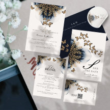 Winter Waves With Golden Wings Wedding Collection