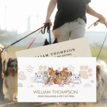 Pet Sitter Dog Walking Services Business Card