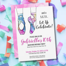 Watercolor Ballet Shoes