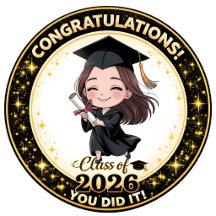 Class of 2026 Graduation Stickers 