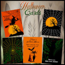 Spooky Creepy Artistic Halloween Greeting Cards