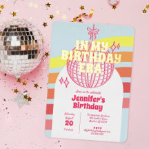 Retro Pink Disco Ball In My Birthday Era 