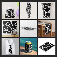 Black White Abstract Giraffe Pattern Home