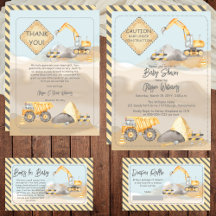 Construction Dump Truck Boy Baby Shower
