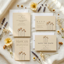 Modern flat flowers wedding
