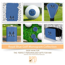 Golf Clubhouse Monogram Collection — Royal Blue