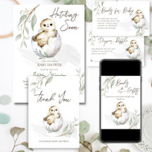 Hatching soon birds spring baby shower