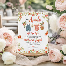 Apple of Our Eye Watercolor Baby Shower Collection