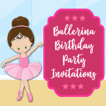 Ballet Birthday Party Invitations