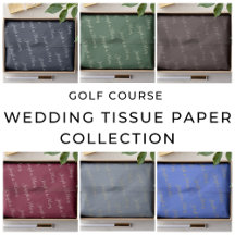 Modern Golf Course Wedding Tissue Paper Collection