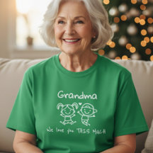 Christmas Colors I Love You Grandma Custom Gifts