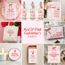 Red and Pink Galentine's Day Party 