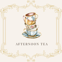 Afternoon Tea Bridal Shower Invitations and Decor