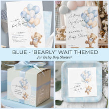 Blue - We Can Bearly Wait - Teddy Bear Collection